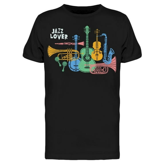 Musical Instruments Jazz Lover T-Shirt Men -Image by Shutterstock, Male Small