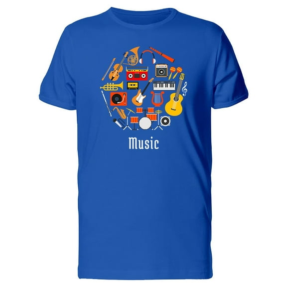 Musical Instruments, Music Lover T-Shirt Men -Image by Shutterstock, Male Large