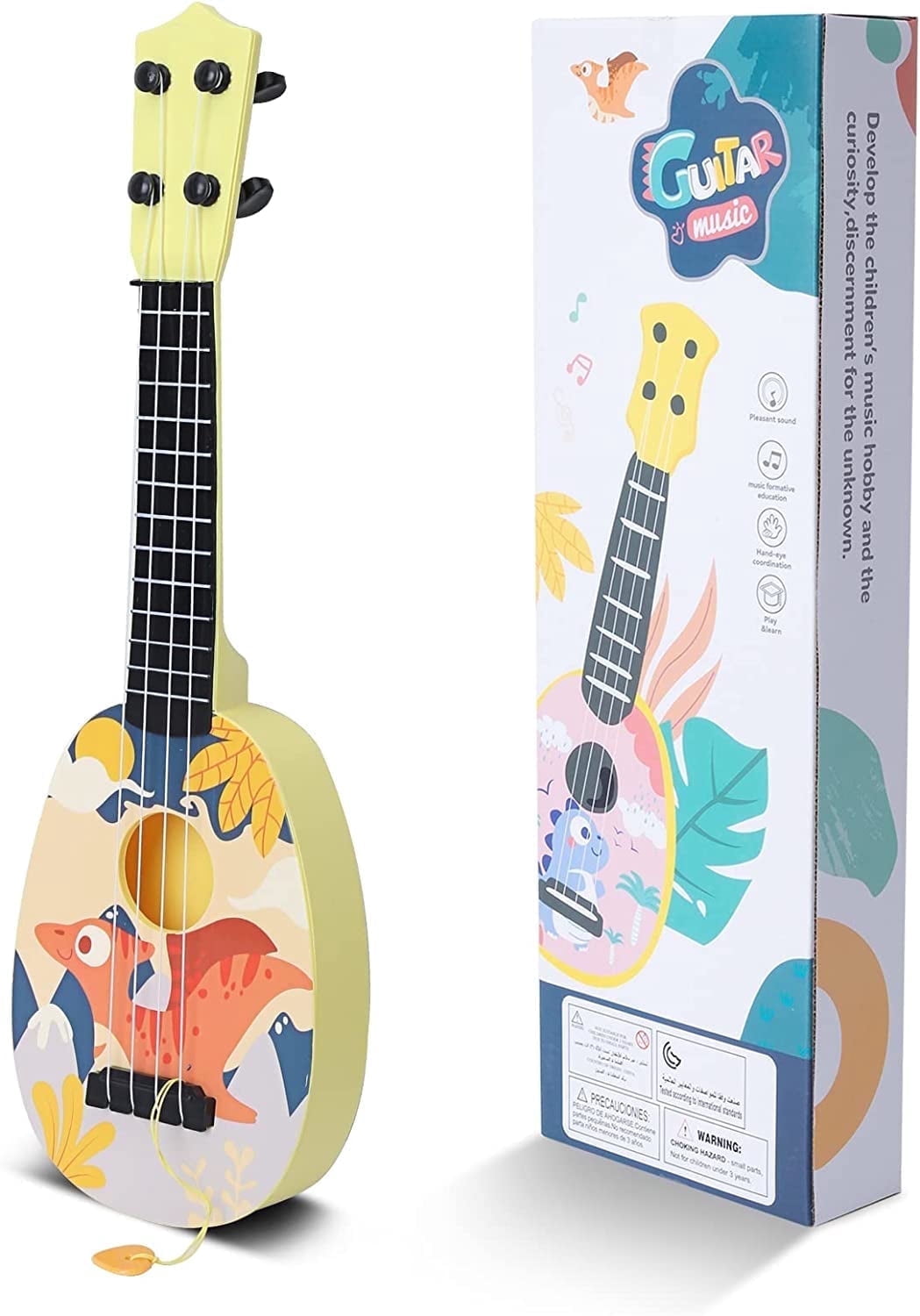 Musical Instruments Toys for Girls 3 6 Years, 17in Kids Toy Cute Dinosaur Guitar Learning Educational Toys for Toddler Kid Girls Children Age 4 5 6 7 8 9 10 Yea