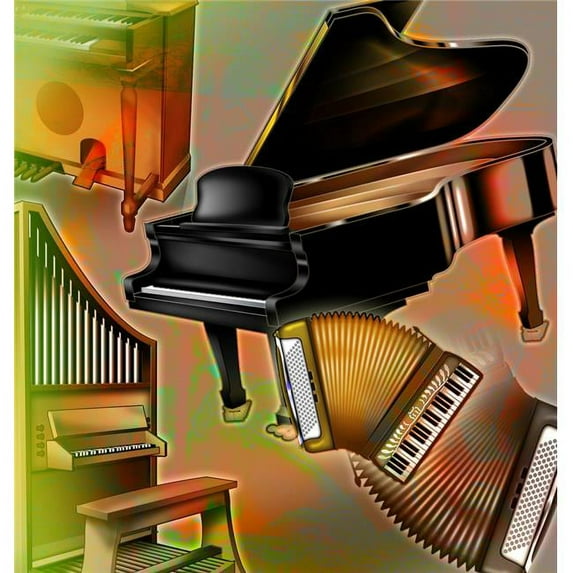 Musical Instruments With Keyboards Poster Print
