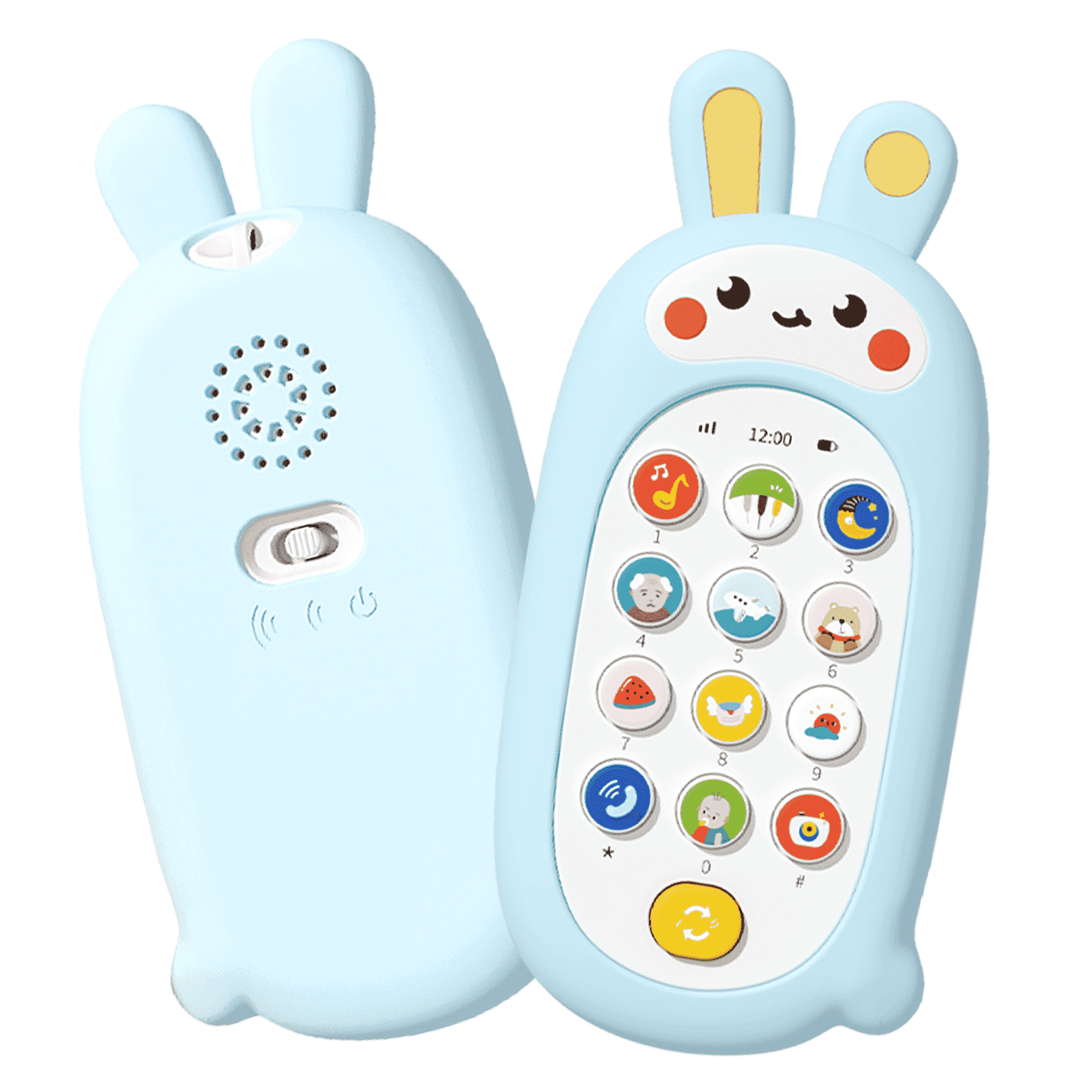 FRESHE Musical Kids Phone Toy with Rabbit Silicone Case, Sensory ...