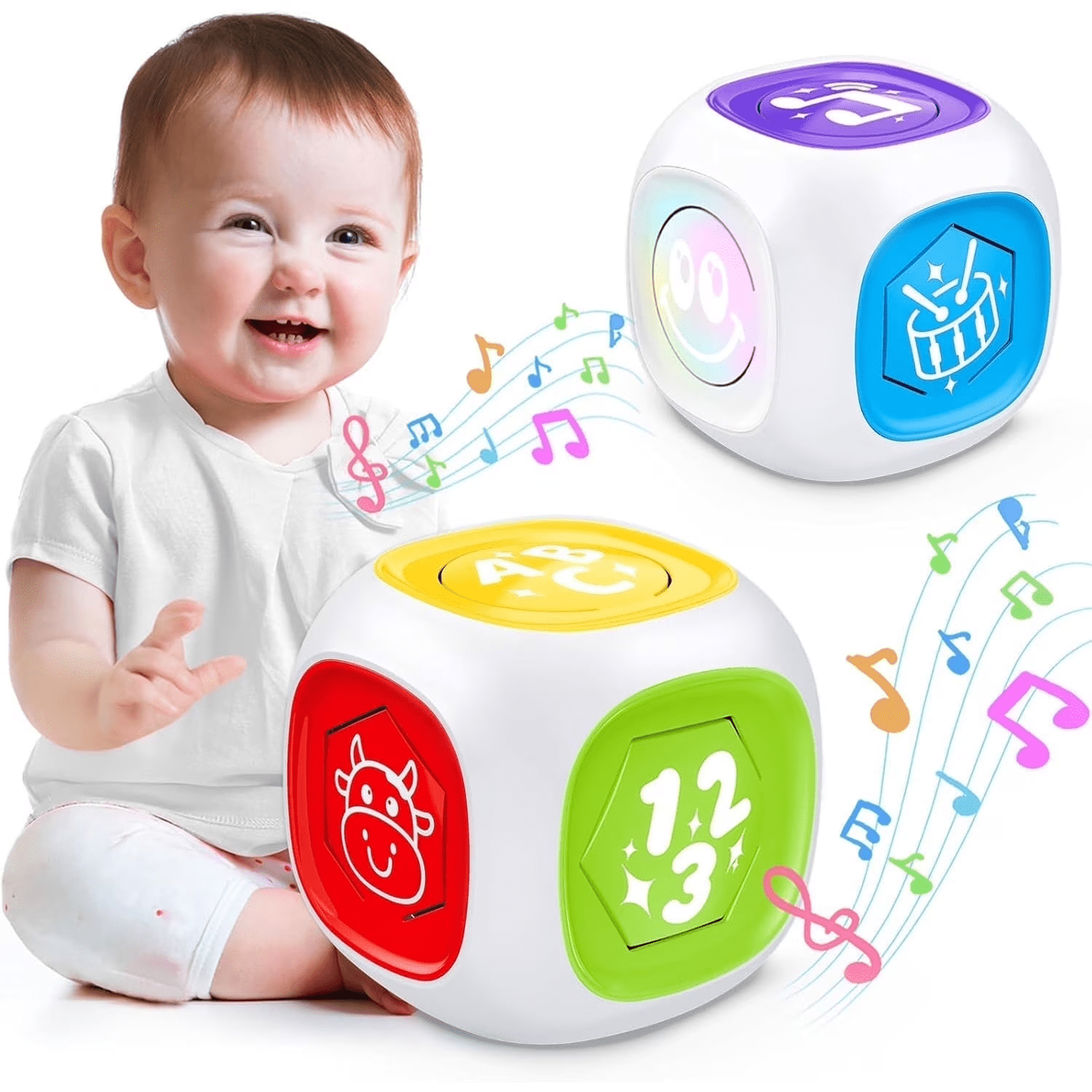 Montessori Toys for 1 Year Old, Musical Cube Toddler Learning Toys for 1-2, 1st First Birthday Gifts for Girls and Boys Baby 3 6 12 24 Months