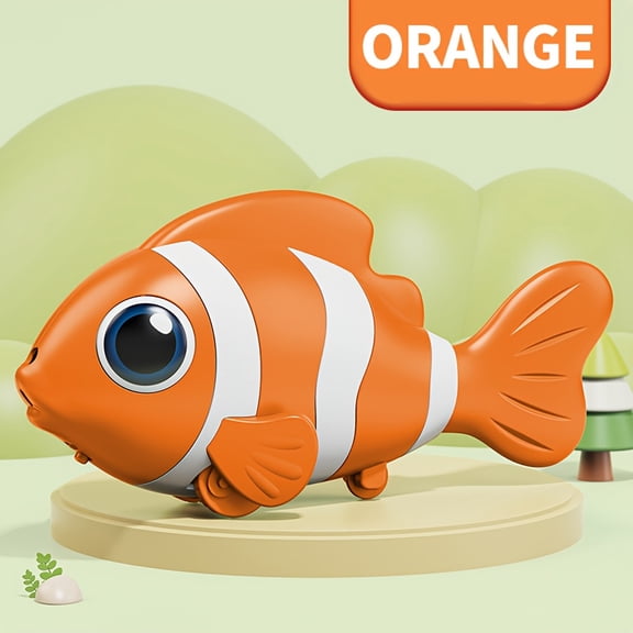 Musical Light-Up Moving Dancing Walking Fish Electronic Pet Play Toys(Orange)