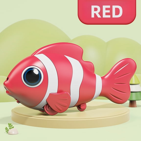 Musical Light-Up Moving Dancing Walking Fish Electronic Pet Play Toys(Red)
