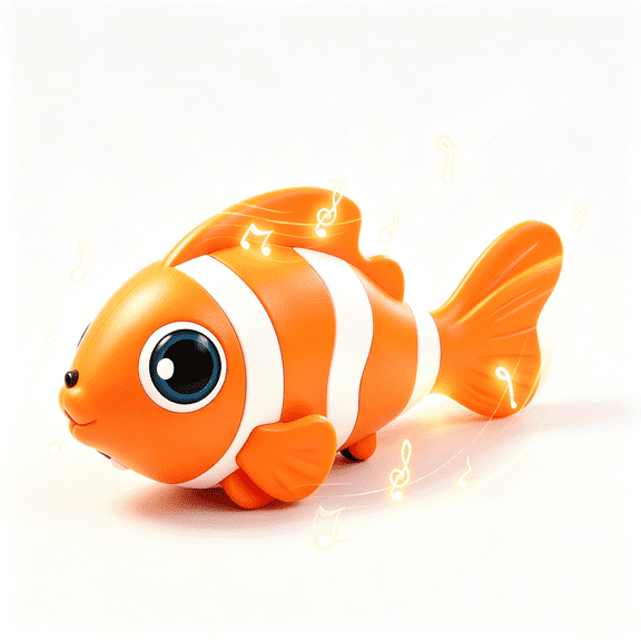Musical Light-Up Moving Fish Electronic Pet, Floor Interactive Skill-Building Play Toy for All Young Kids, Holiday & Birthday Present