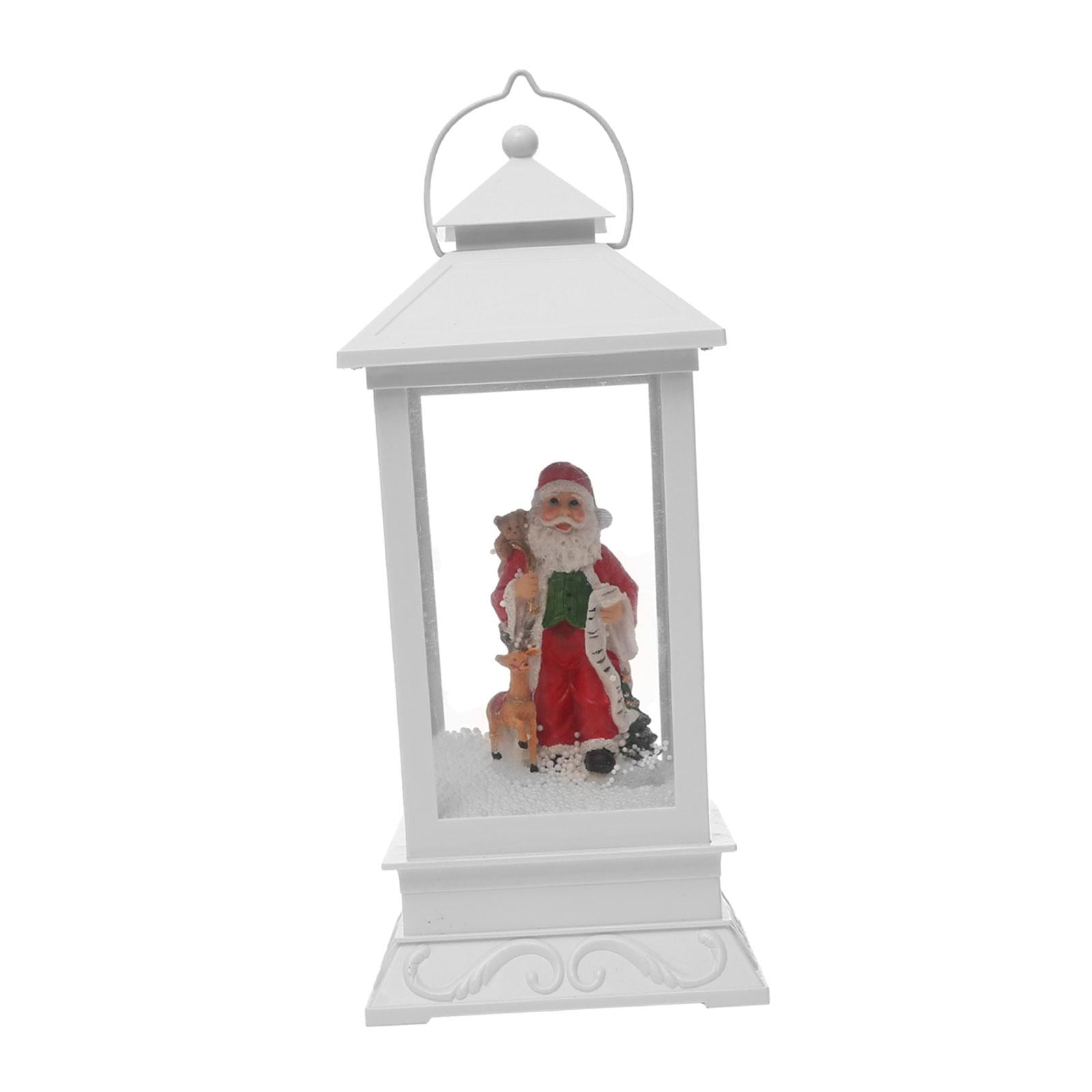 Musical Lighted Christmas Snow Globe Lantern Music Box for Office Desk