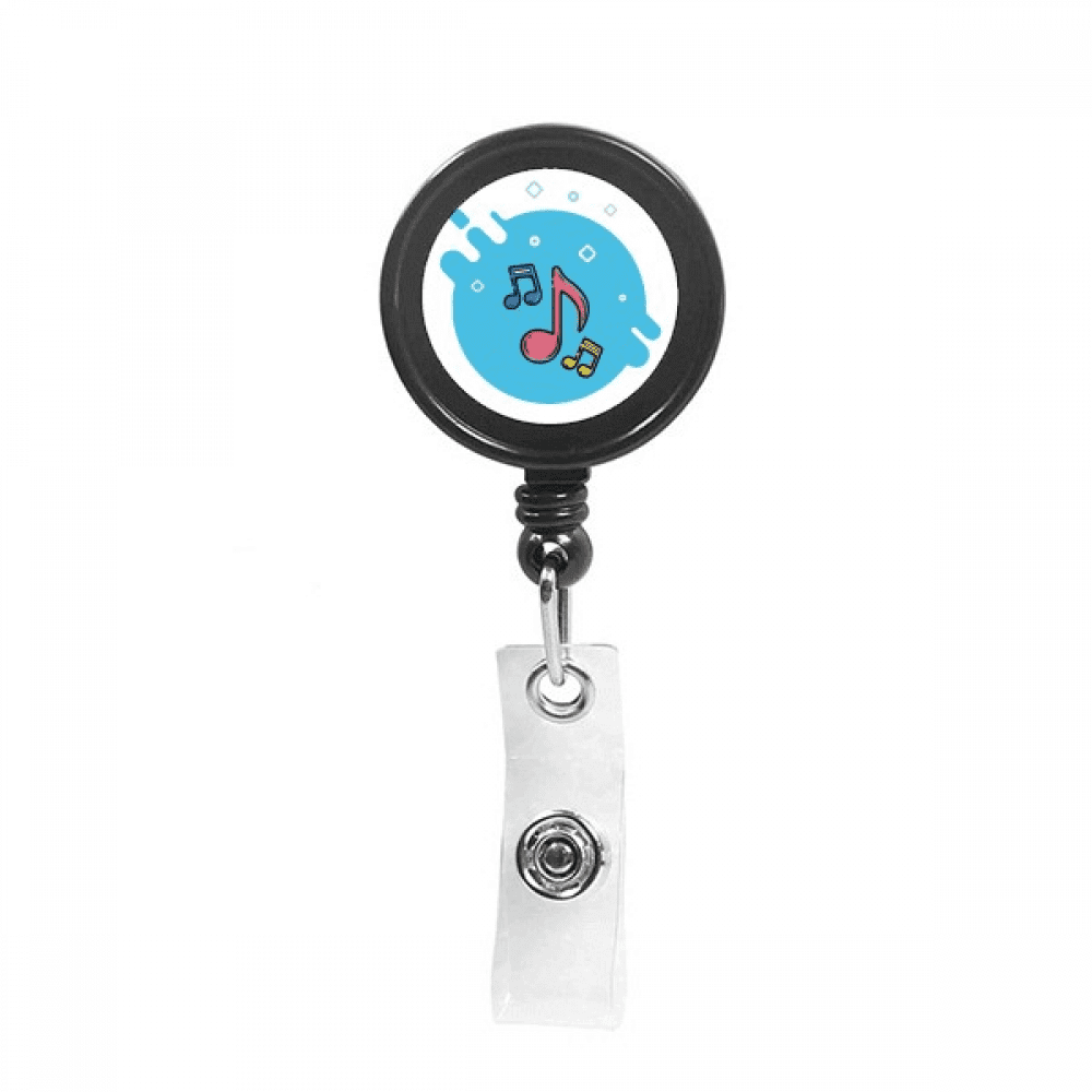 Musical Mark Notation Retractable Keychain Badge Holder ID Badge