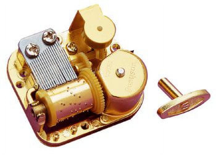 Musical Movement With 18 Notes With Gold Finish Plays "Amazing Grace