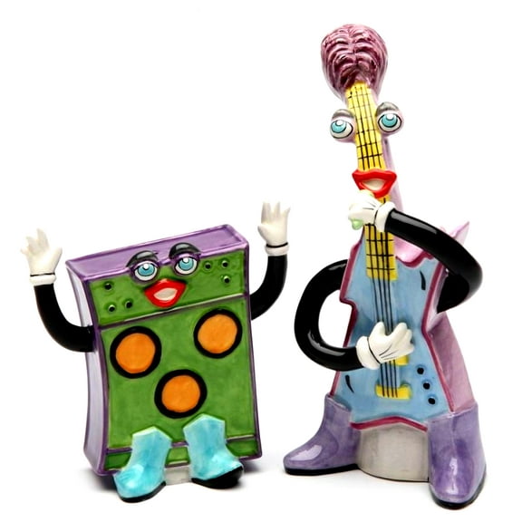 Musical Muse By Ed Sussman Rock & Roll Electric Guitar & Amp Salt & Pepper Shaker
