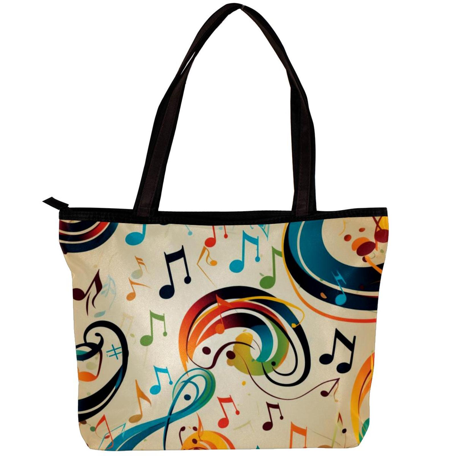 Musical Note Bag Canvas High Quality Crossbody Reusable Grocery Bags