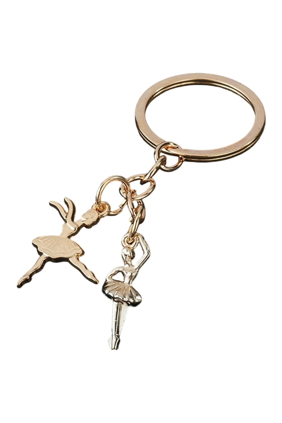 Musical Note Ballet Keychain Sturdy Metallic Ornament Practical Ballet Bag Charm Keyholder Gift For Dance Art Admirers