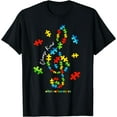 thumbnail image 1 of Musical Note Choose Kind Music Teacher Kids Autism Awareness T-Shirt, 1 of 3