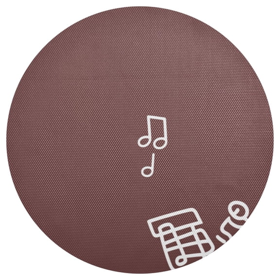 Musical Note Element Design 6-Piece 15.4in Durable PVC Plate Mats, Heat-Resistant for Parties and Dining