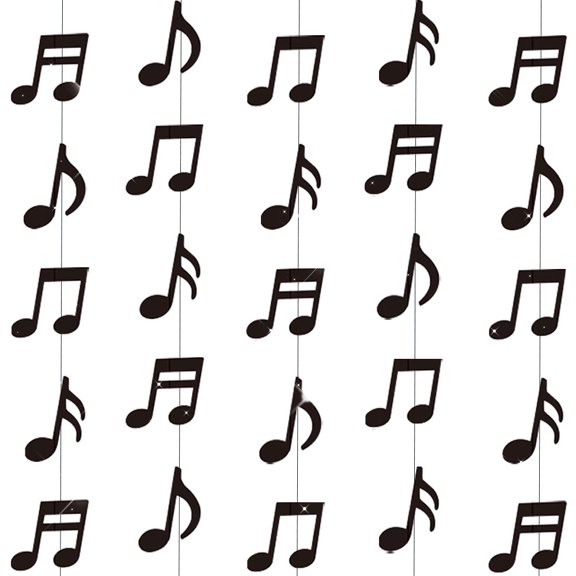 Musical Note Hanging Decorations - Vibrant Music Theme Party Decor for Concerts, Livehouse & Events - 3-Pack