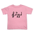 thumbnail image 1 of Musical Note Line Art Short Sleeve Cute Toddler T-Shirts for Boys Girls (Pink, 4T), 1 of 5