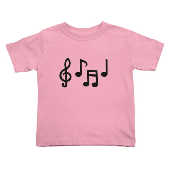 Musical Note Line Art Short Sleeve Cute Toddler T-Shirts for Boys Girls (Pink, Youth M)