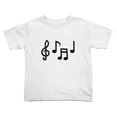 thumbnail image 1 of Musical Note Line Art Short Sleeve Cute Toddler T-Shirts for Boys Girls (White, Youth S), 1 of 5