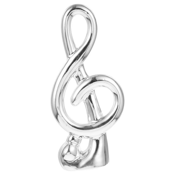 Ceramic Music Note Ornament Sculpture for Home and Office Decoration, Stylish Musical Figurine Gift for Music