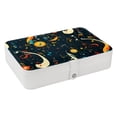 thumbnail image 1 of Musical Note PU Leather Earring Organizer Box with Removable Compartment, Display Case, and Bracelet Holder - Portable Storage Solution, 1 of 6