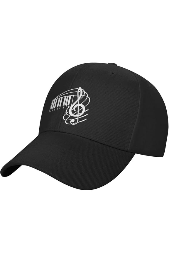 Musical Note Piano Adjustable Rear Buckle Cap Baseball Cap Sandwich Cap Truck Driver Cap Peaked Cap