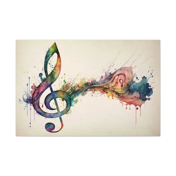 Musical Note Wall Art Print, Artistic Music Symbol And Creative Music ...