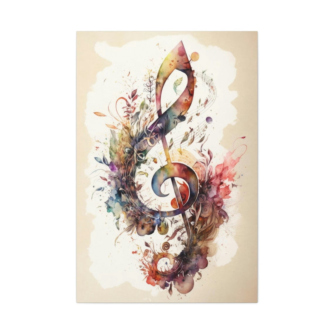 Musical Note Wall Art Print, Creative Musician Illustration And Modern ...