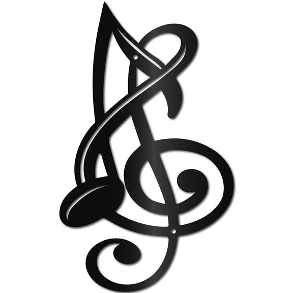 Musical Note Wall Decor Metal Music Wall Art Decor Iron Wall Art Black Hollow Note Sculpture Hanging Decor Rustic Wall Sign Decoration