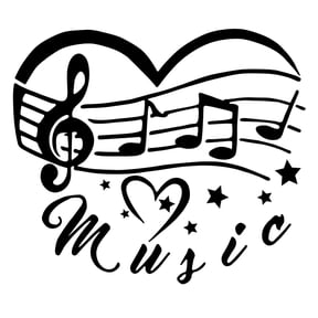 Musical Note Wall Stickers Aesthetic Wall Decals Music Notation Voice Pattern Black PVC Plastic Decorative Craft Adhesive Sticker