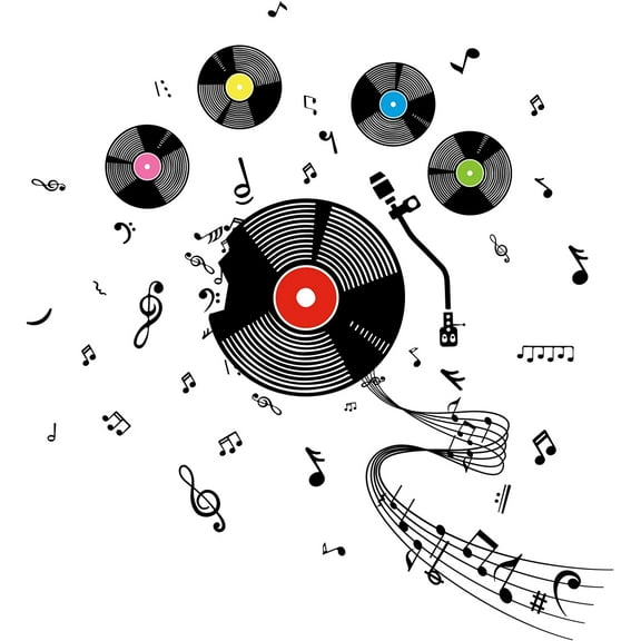 Musical Note Wall Stickers Creative Removable Wall Decals Music Notes Wall Sticker Vinyl Mural Wallpaper
