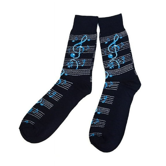 Musical Notes Black Novelty Socks