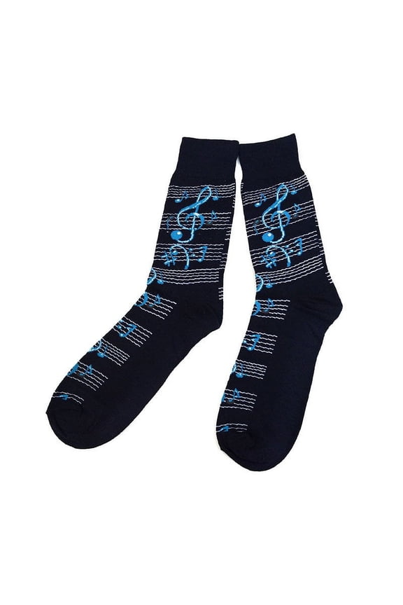 Musical Notes Black Novelty Socks