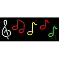 thumbnail image 1 of Musical Notes Clear Backing Neon Sign, 13 x 1 x 32 in., 1 of 1