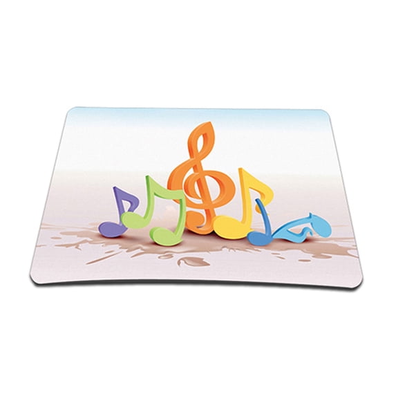 Musical Notes Colored 1 X Standard 7 x 9 Rectangle Non - Slip Rubber Mouse Pad