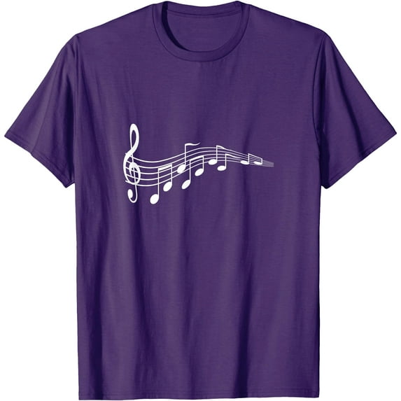Musical Notes Dad Treble Clef Softstyle Unisex T-Shirt,Purple Color,Size 4T