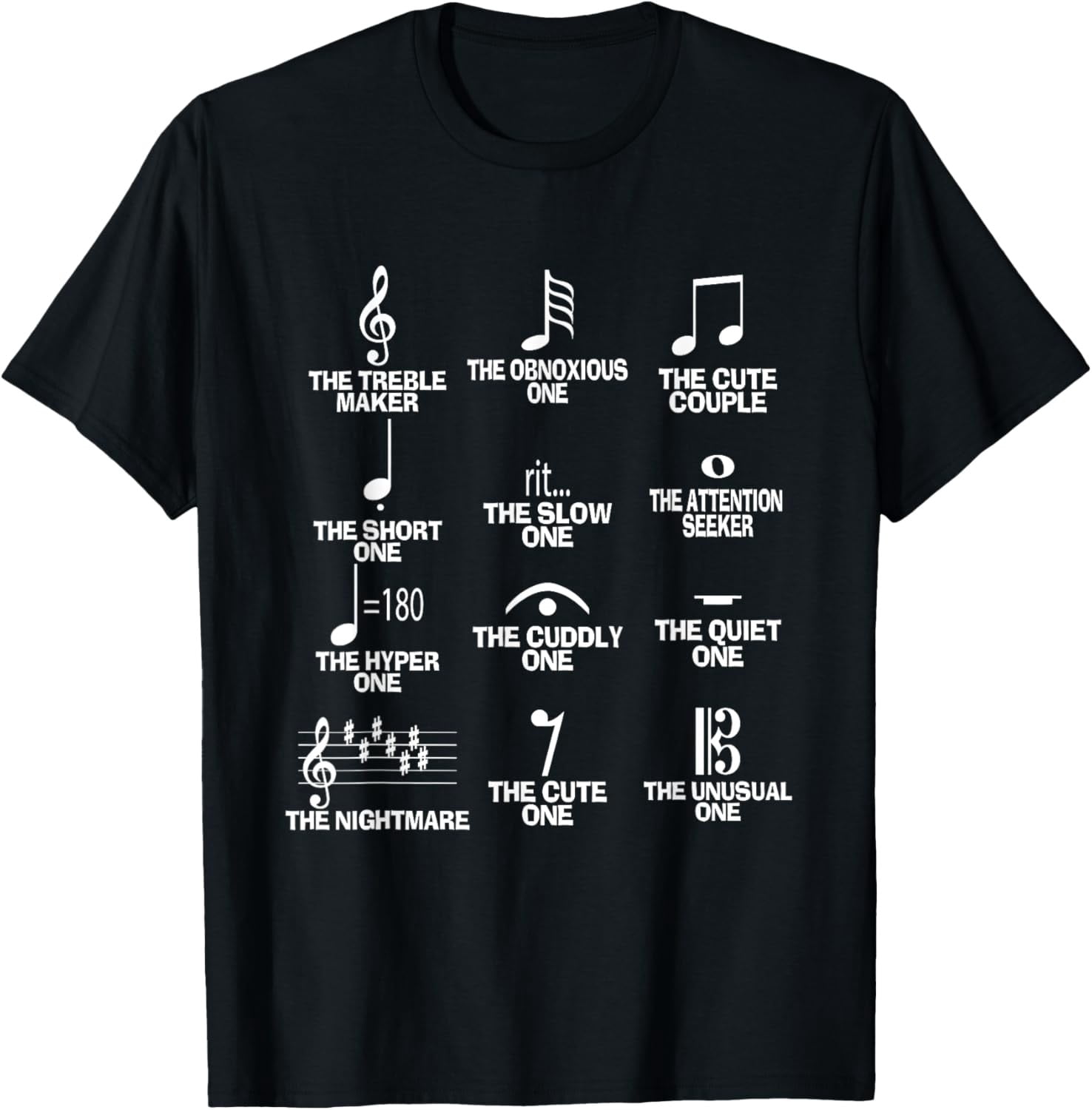 Musical Notes Definition Music Lover Graphic T-Shirt - Walmart.com