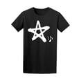 thumbnail image 1 of Musical Notes, Grunge Star Tee Men's -Image by Shutterstock, 1 of 2