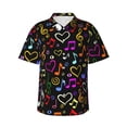 thumbnail image 1 of Musical Notes Hawaiian Shirts For Men, Summer Short-Sleeve Relaxed-Fit Button-Down Shirts X-Large, 1 of 9