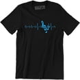 thumbnail image 1 of Musical Notes Heartbeat Love Music Singer Dancer Musician Gift Tee Shirt, 1 of 4