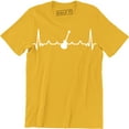 thumbnail image 1 of Musical Notes Heartbeat Pulse Love Guitar Music Musician Gift Men's Tee Shirt, 1 of 4