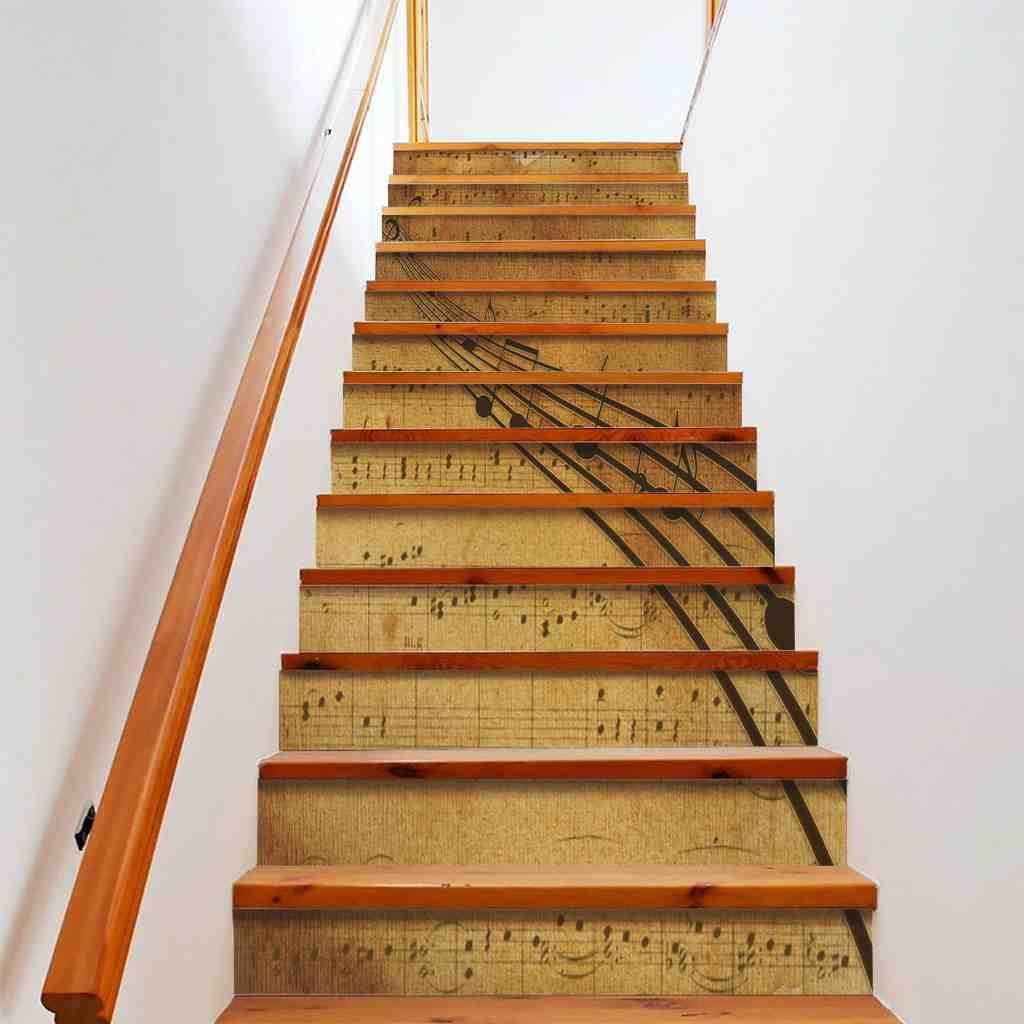 Musical Notes Stair Stickers Colorful Music Theme Staircase Sticker ...