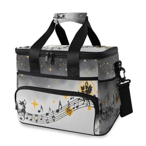 Musical Notes Stars Fairies on Stave Portable Cooler Lunch Box Reusable Insulated Lunch Bag Leakproof 15L