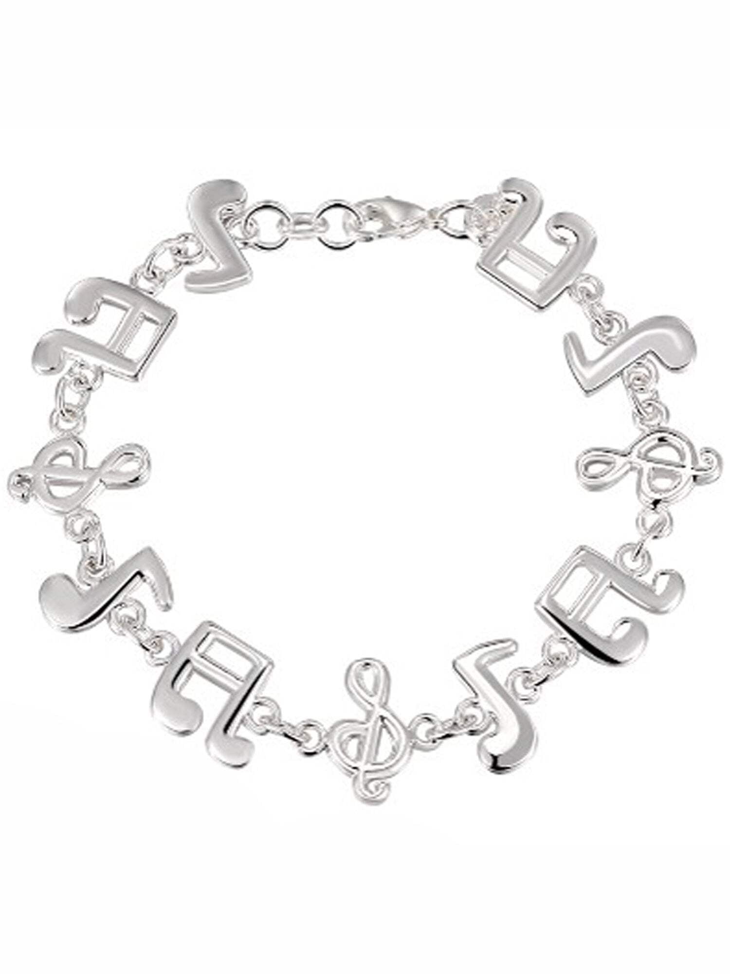 ABAOLA 925 Sterling Silver Musical Note Charm Bead - For Bracelets & Necklaces, Fits Pandora-style 3mm