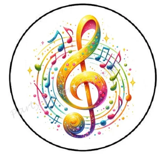 Musical Notes Stickers Party Favors Phone Decal Water Bottle Stickers ...