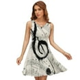 thumbnail image 1 of Musical Notes Sundress Sleeveless Dress Summer Women Clothes Dress for Women Dresses, 1 of 7