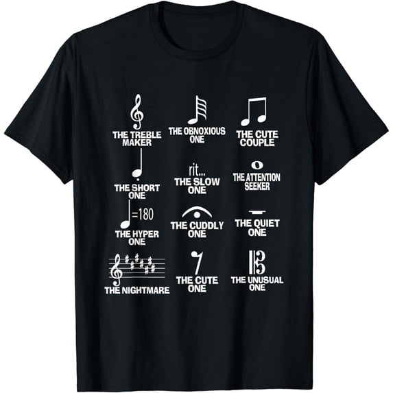 Musical Notes Symbol Definition Humor Funny Christmas Gift Short Sleeve T-Shirt Black 2X-Large