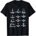 thumbnail image 1 of Musical Notes Symbol Definition Humor Funny Christmas Gift Short Sleeve T-ShirtMen and women, Black T-shirt, size: Extra large, 1 of 4