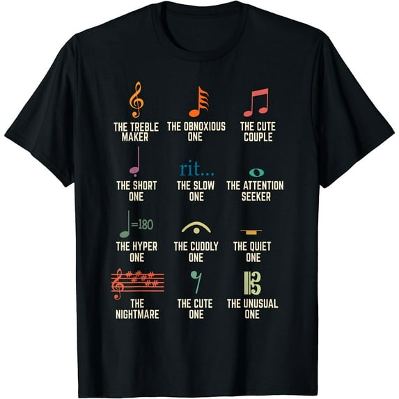 Musical Notes Symbol Definition - Humor Musician T-Shirt