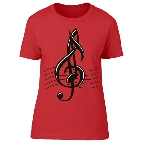 Musical Notes. T-Shirt Women -Image by Shutterstock, Female Small