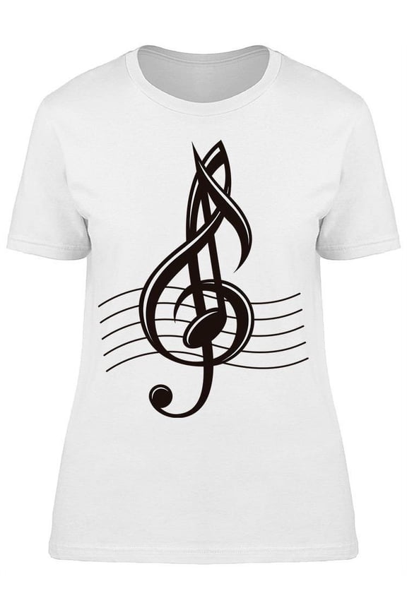 Musical Notes. T-Shirt Women -Image by Shutterstock, Female XX-Large