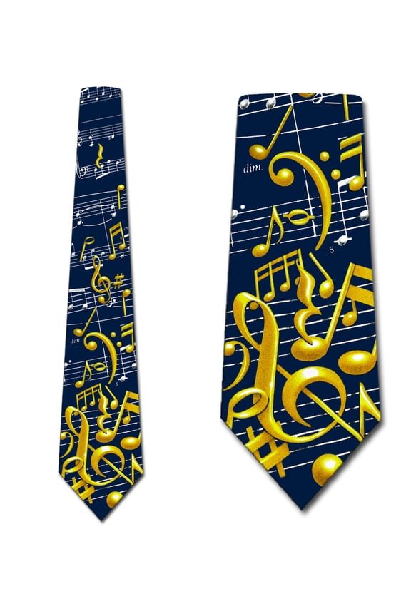 Musical Notes Ties Mens Music Staff Necktie Music Tie by Three Rooker
